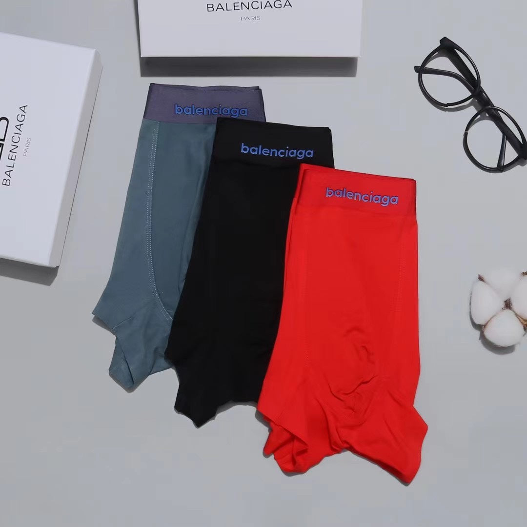 Balenciaga Bird-Style Patch Details Men's Boxer Briefs - 3-Piece Box