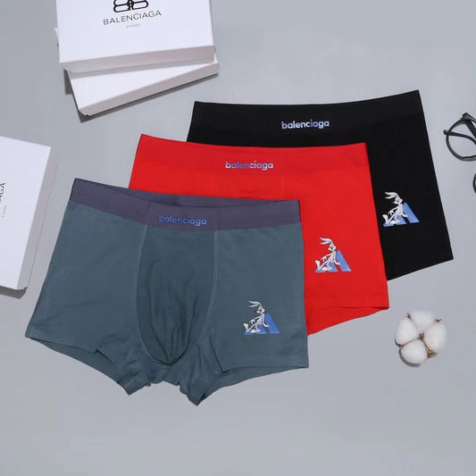 Balenciaga Small Patch Details Men's Boxer Briefs - 3-Piece Box