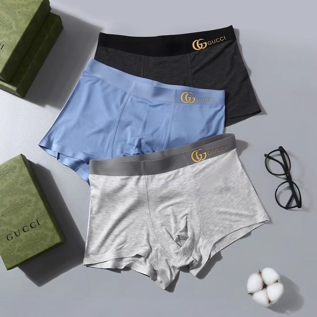 Gucci Small Gold-Tone Emblems Men's Boxer Briefs - 3-Piece Box