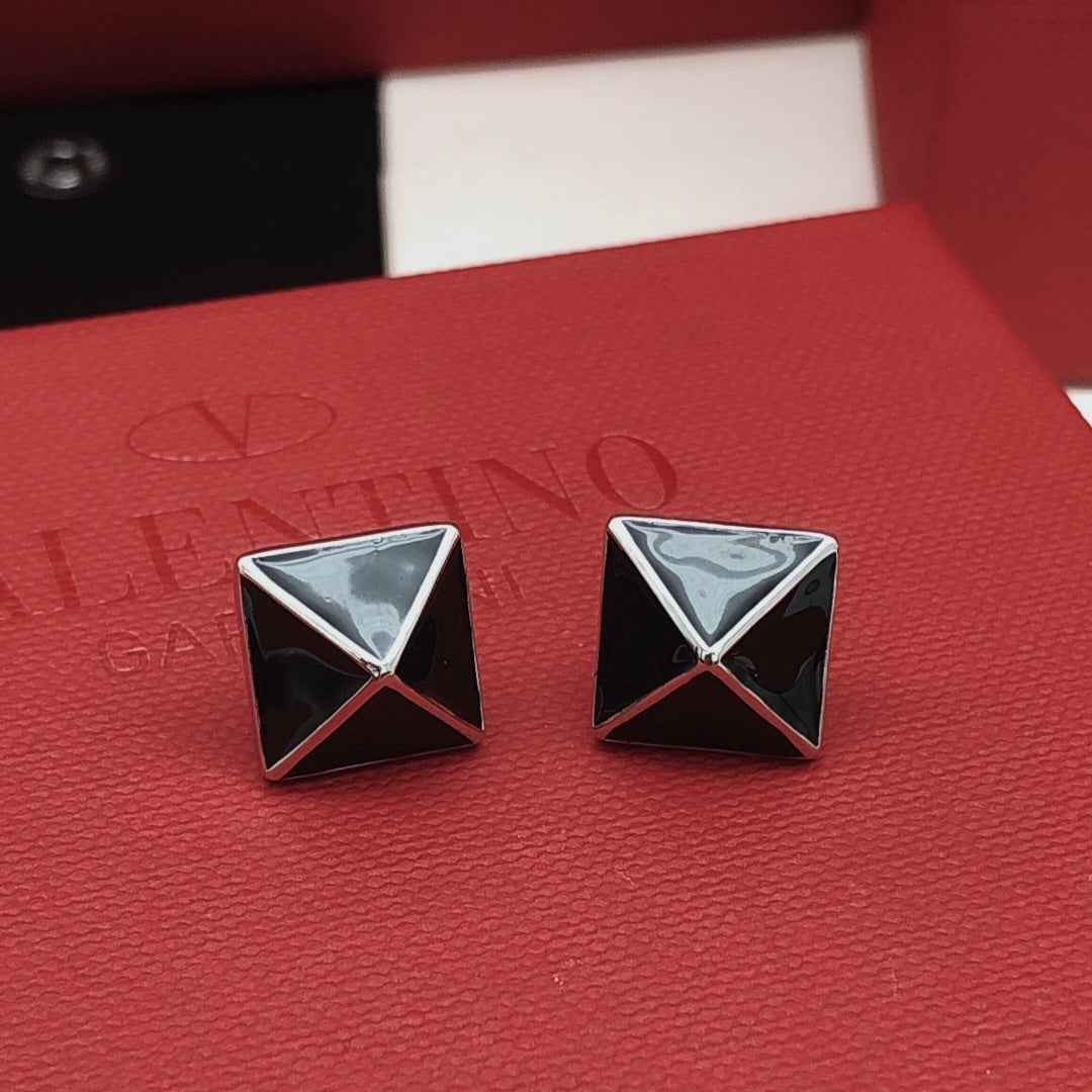 Martin Graham stud earrings in polished metal-tone – main product view