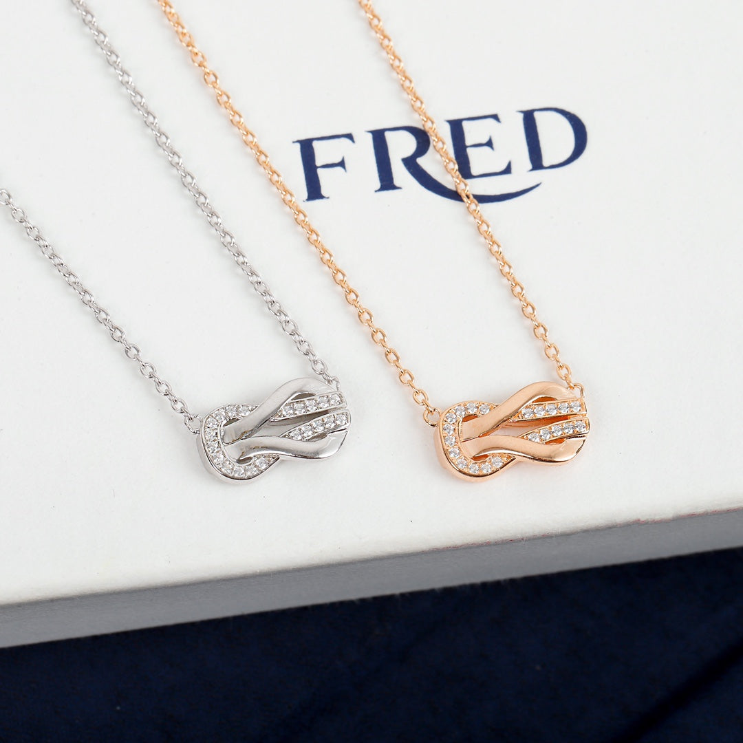 Martin Graham pendant necklace in polished metal-tone – front product view