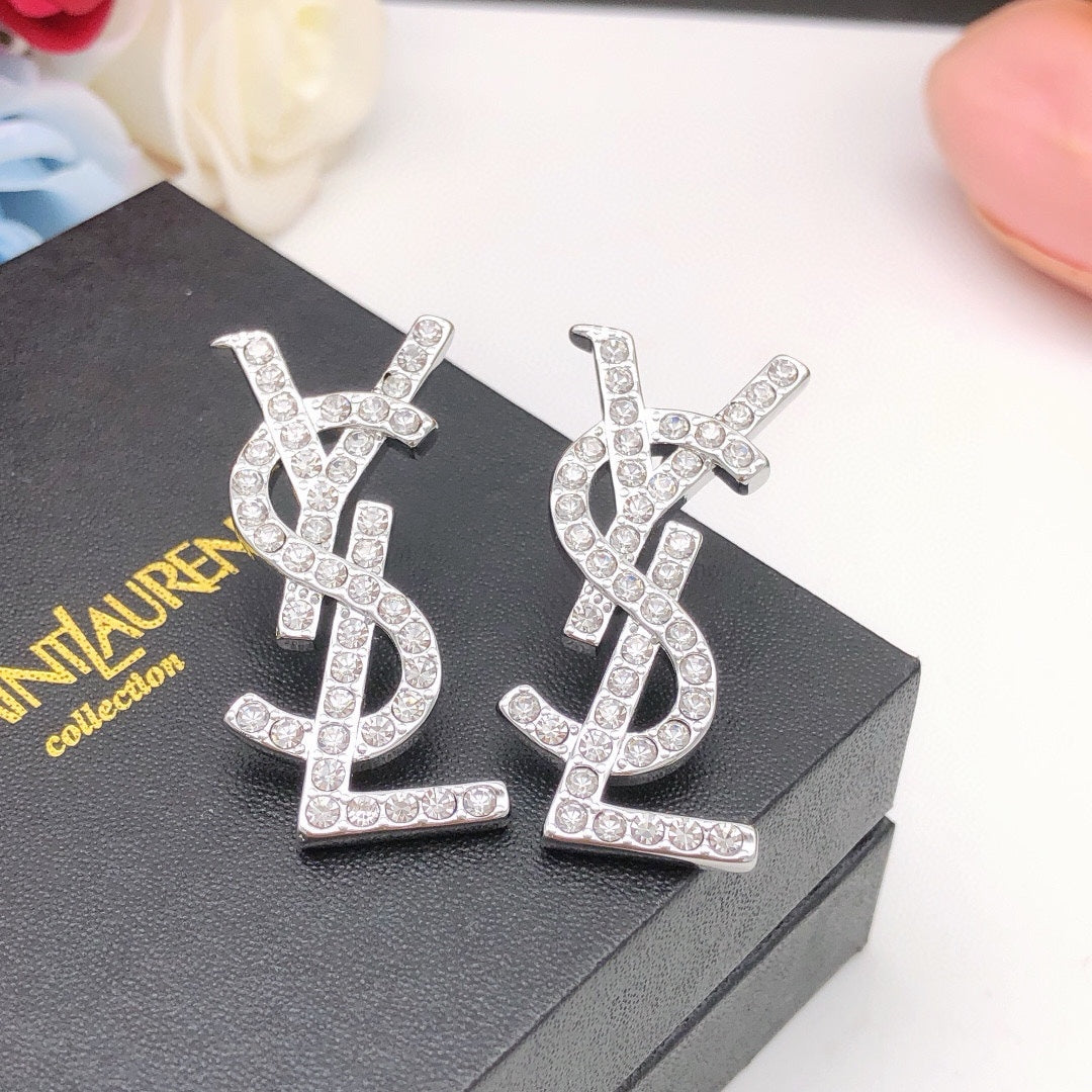 Martin Graham stud earrings in polished metal-tone – main product view