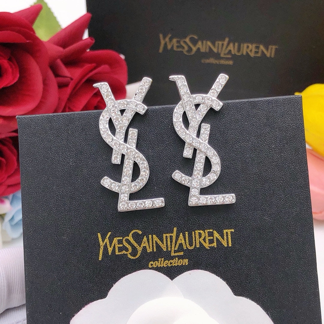 Martin Graham stud earrings in polished metal-tone – main product view