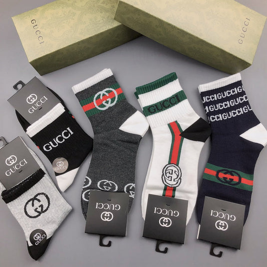 Gucci Classic Crew Socks - 5-Pair Box