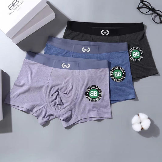 Balenciaga Circular Patch Details Men's Boxer Briefs - 3-Piece Box