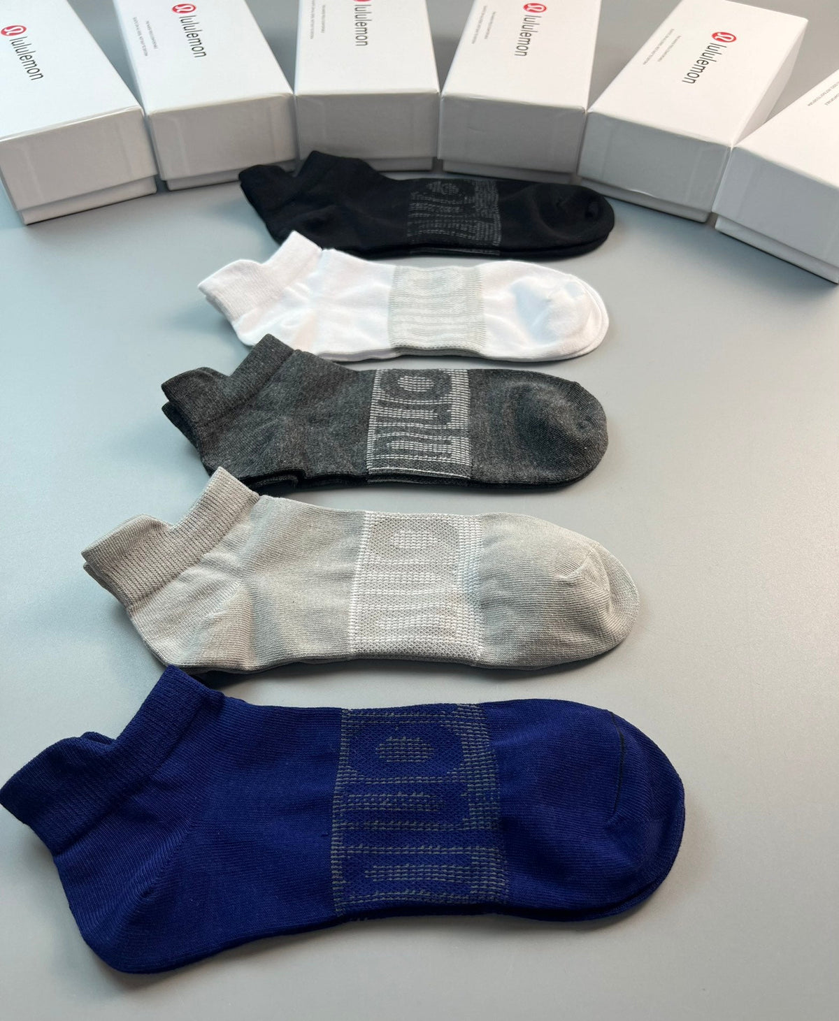 Lululemon Cotton Clean Logo Details No-Show Socks