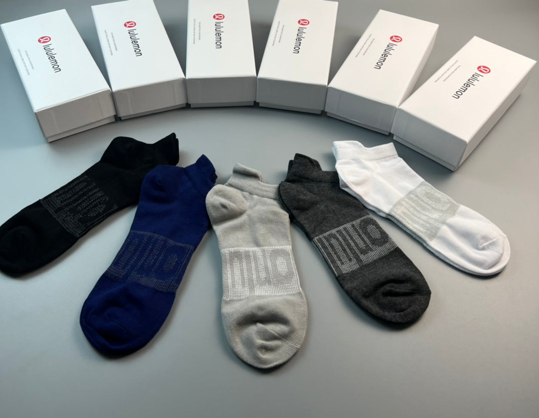Lululemon Cotton No-Show Socks - 5-Pair Set