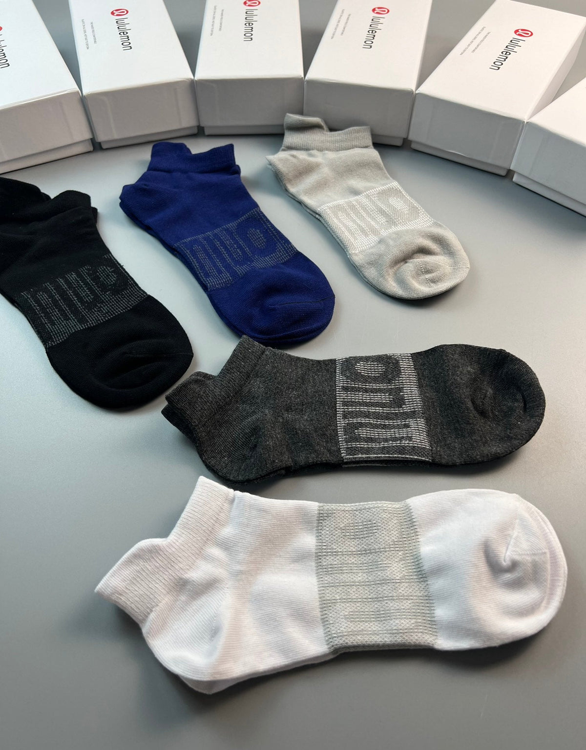 Lululemon Cotton Clean Logo Details No-Show Socks