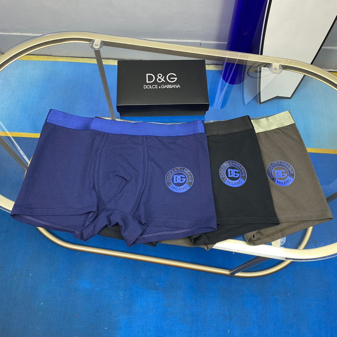 Dolce & Gabbana Cotton Men's Boxer Briefs - 3-Piece Box
