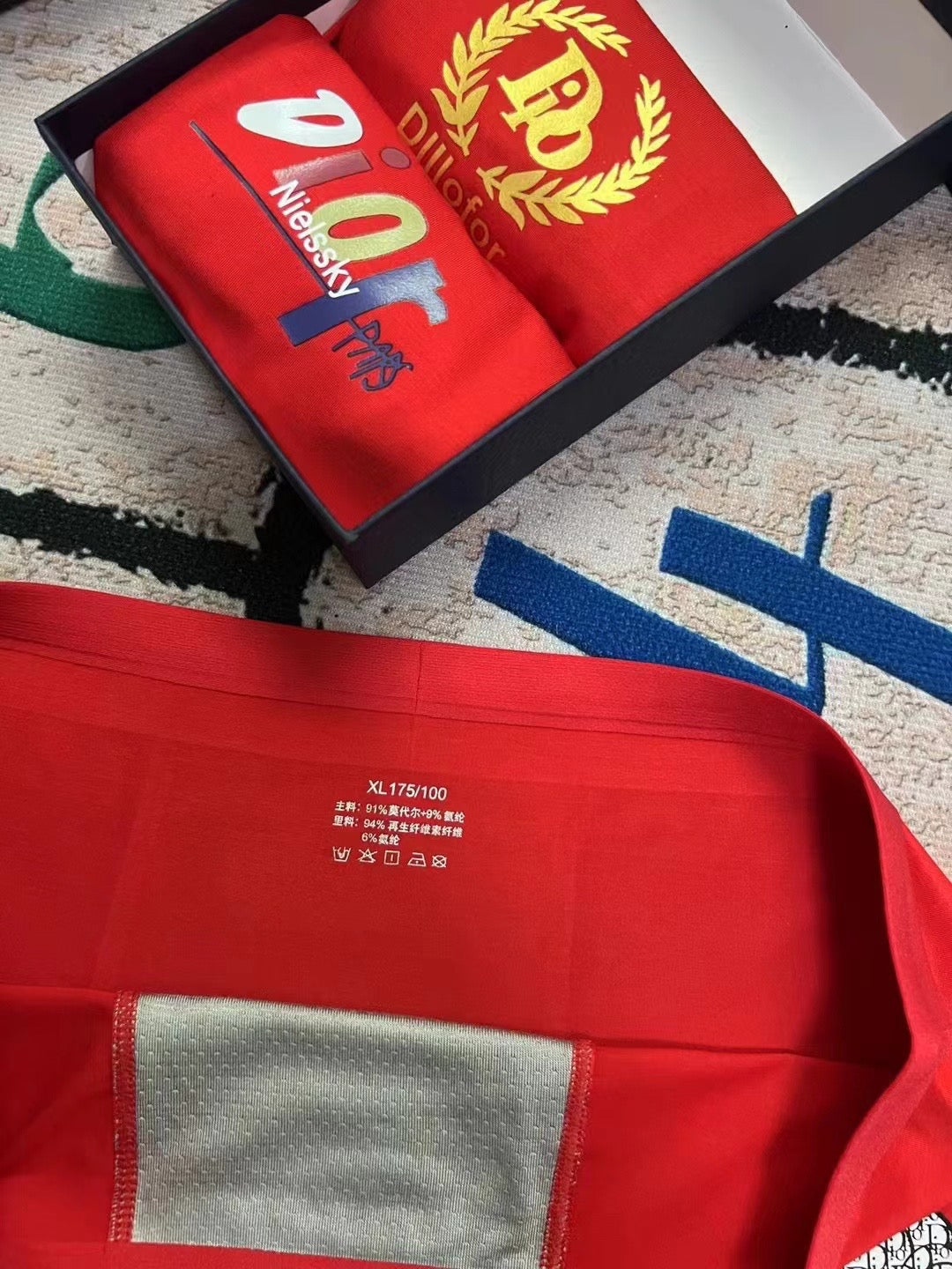 Dior Red Crest Boxer Briefs 3-Piece Box Collection Essentials