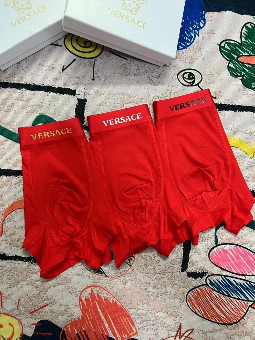 Versace Modal Men's Boxer Briefs - 3-Piece Box