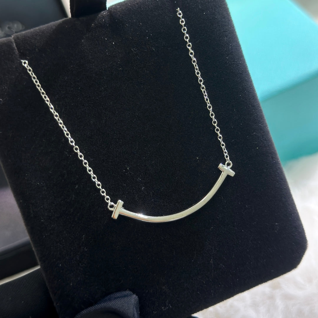 Martin Graham pendant necklace in polished metal-tone – front product view