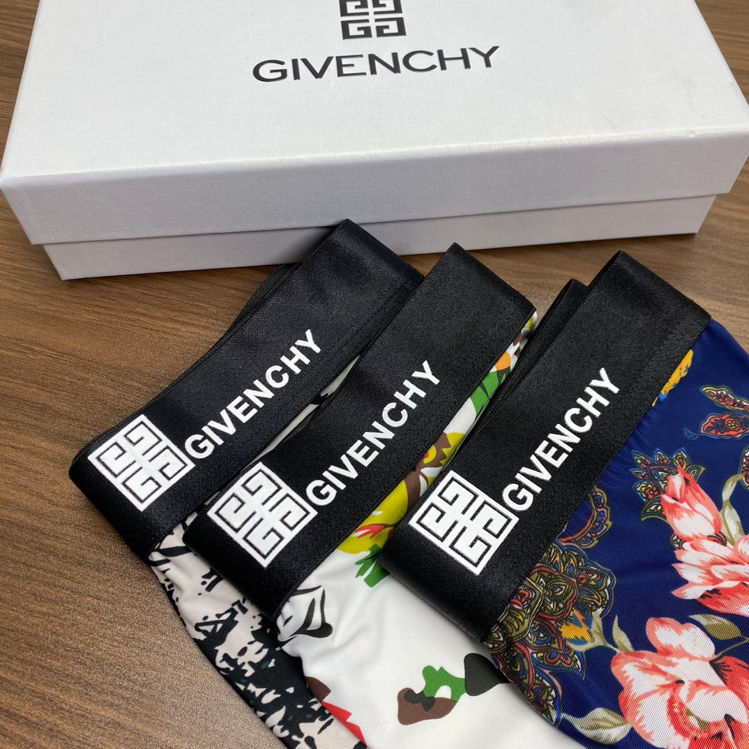 Givenchy Bold Logo Waistbands Men's Boxer Briefs - 3-Piece Box