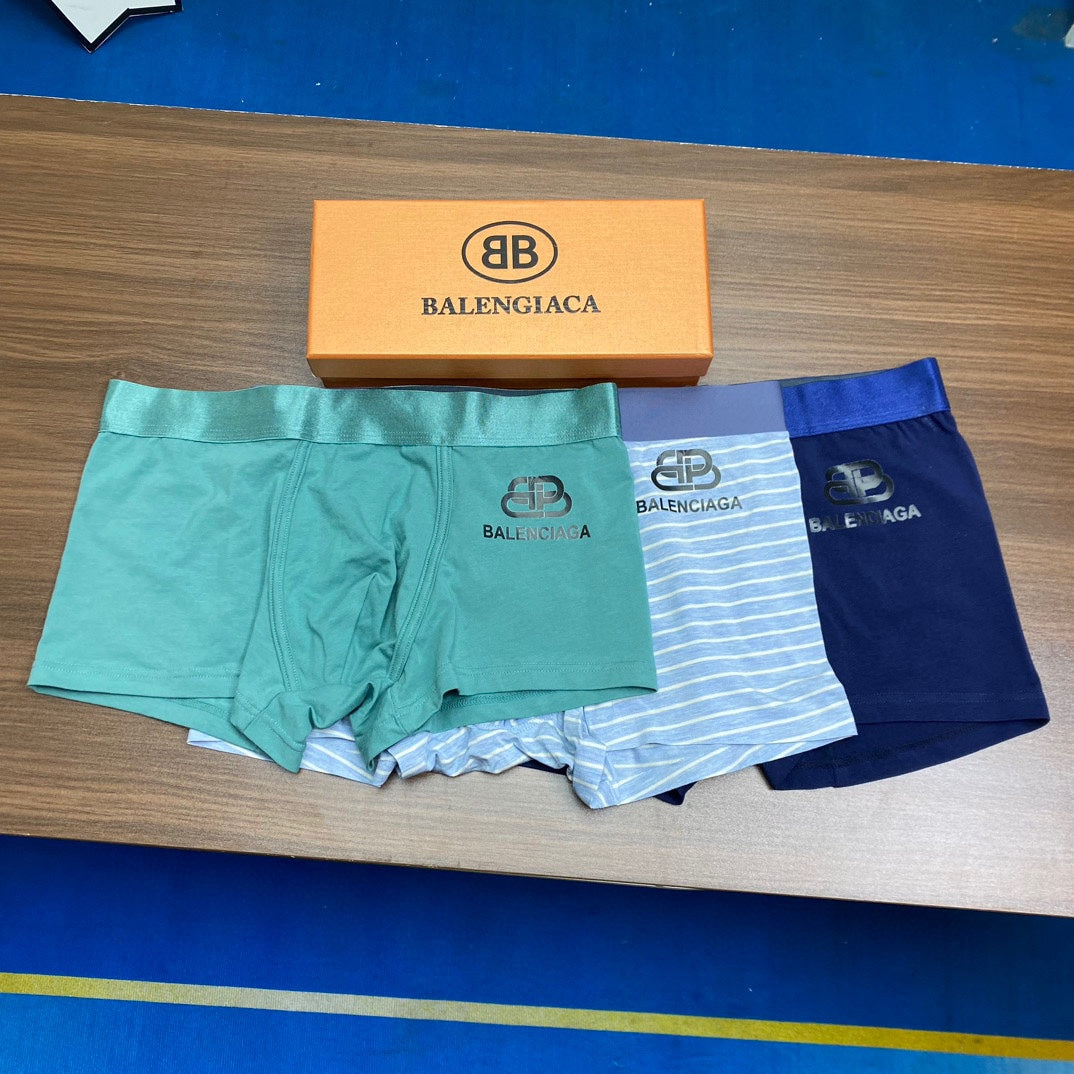 Balenciaga Cotton Men's Boxer Briefs - 3-Piece Box