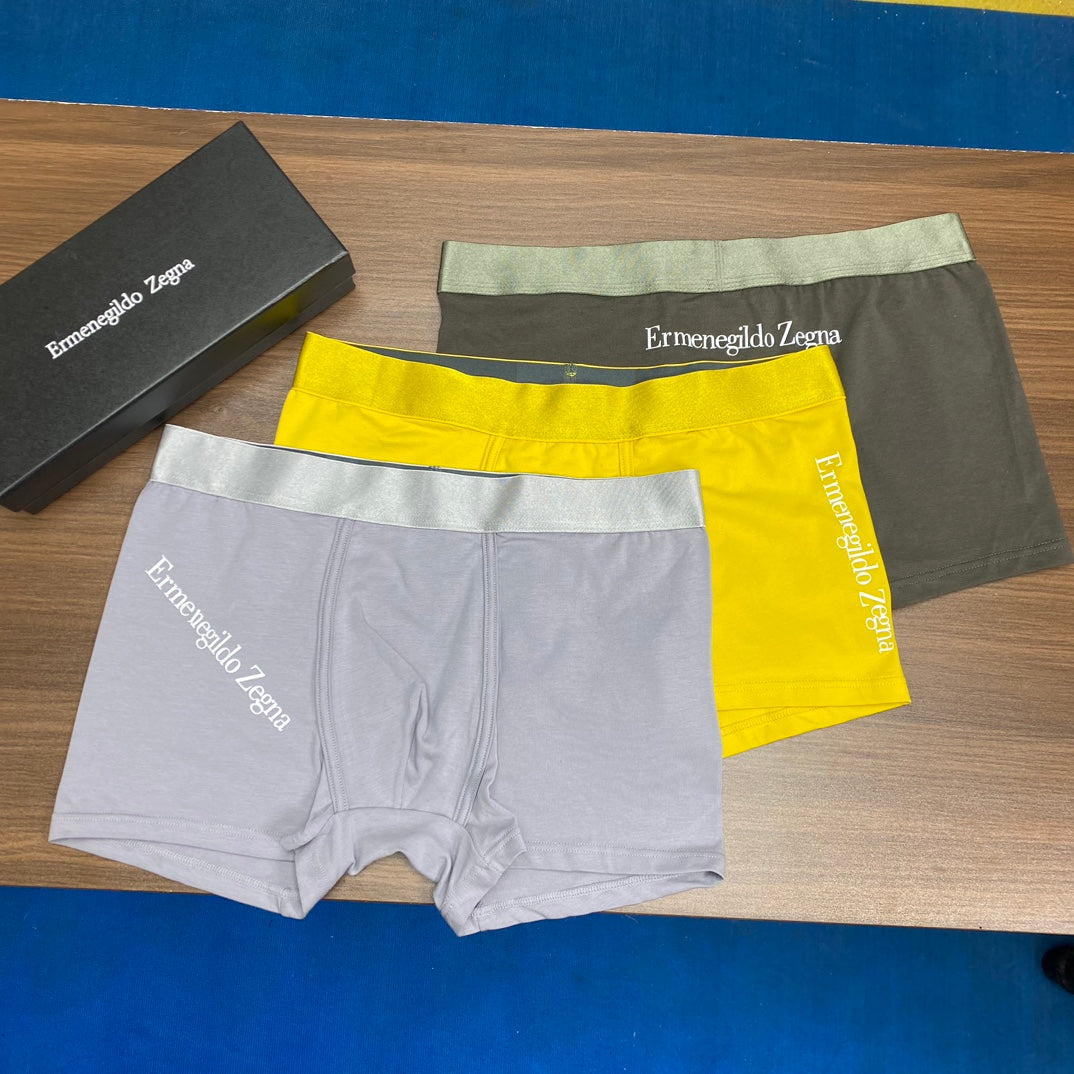 Zegna Cotton Men's Boxer Briefs - 3-Piece Box