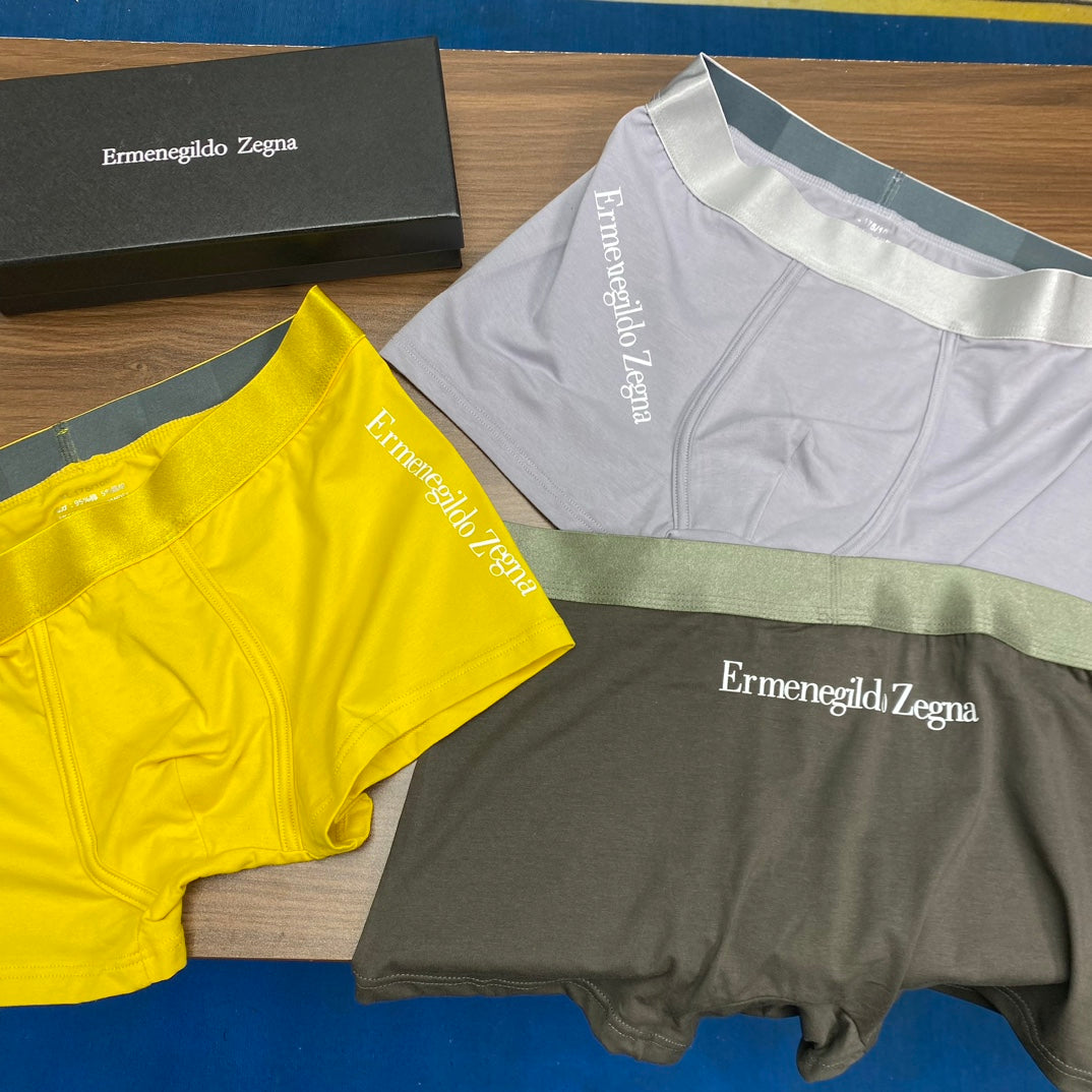Zegna Cotton Men's Boxer Briefs - 3-Piece Box
