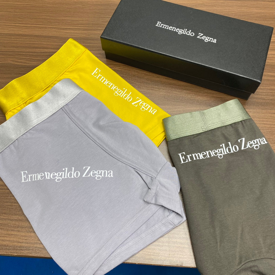 Zegna Cotton Men's Boxer Briefs - 3-Piece Box
