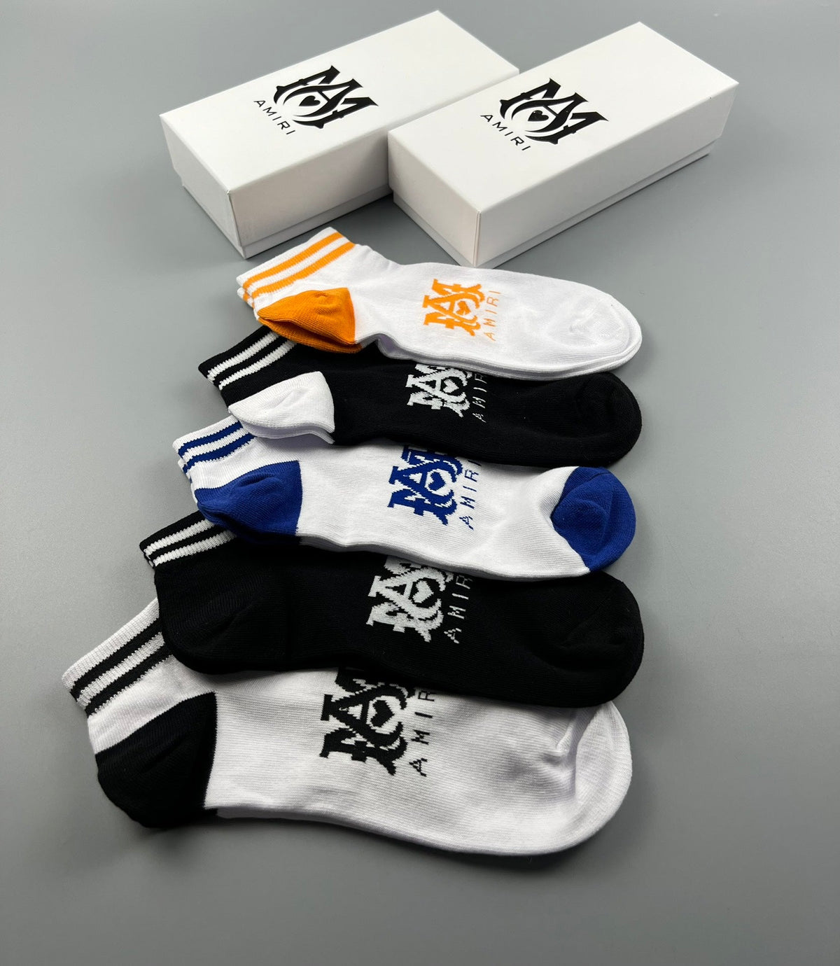 Fendi Colourful Crest-Style Graphics Ankle Socks - 5-Pair Set