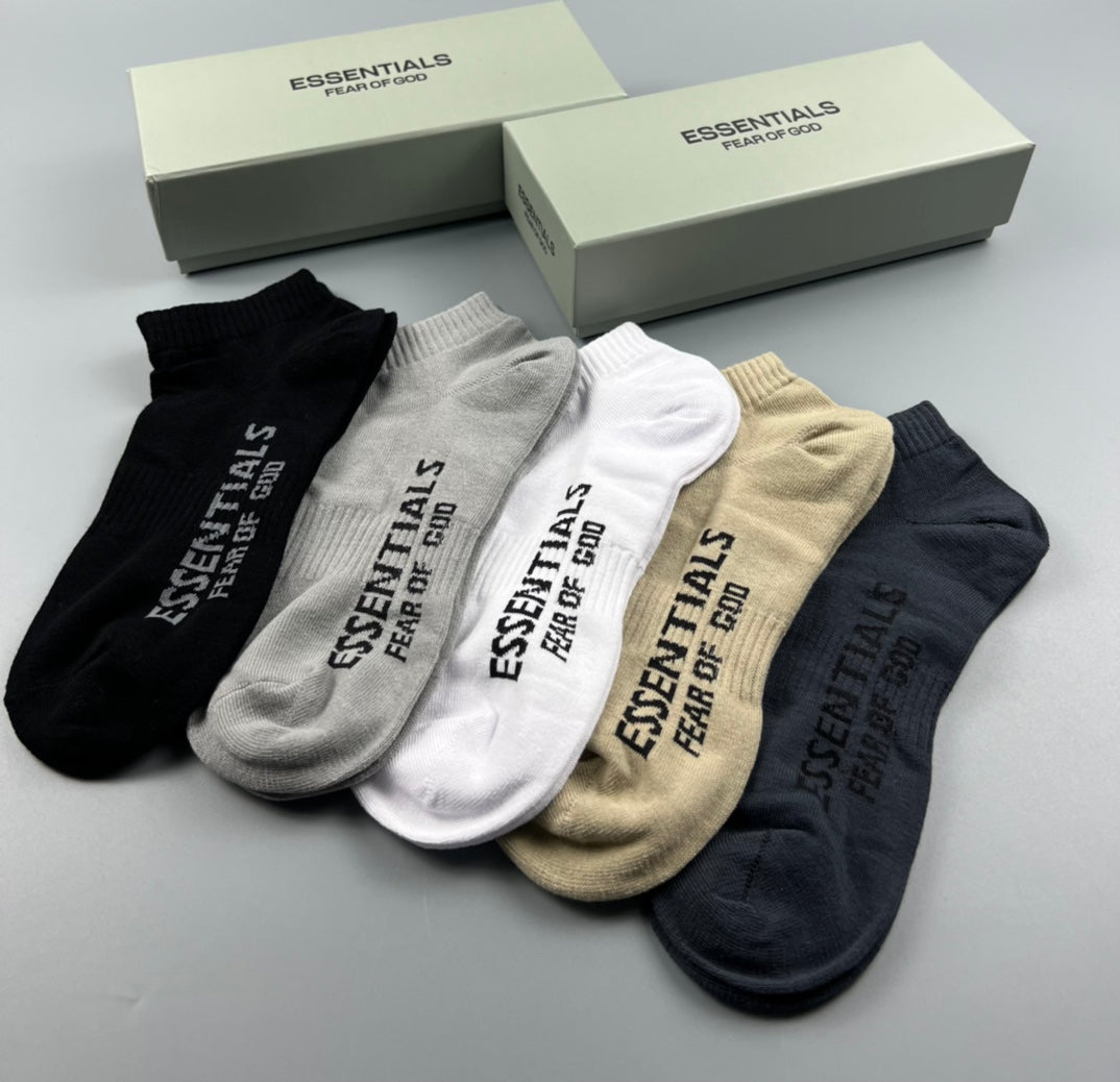 Cotton Short Socks - 5-Pair Pack