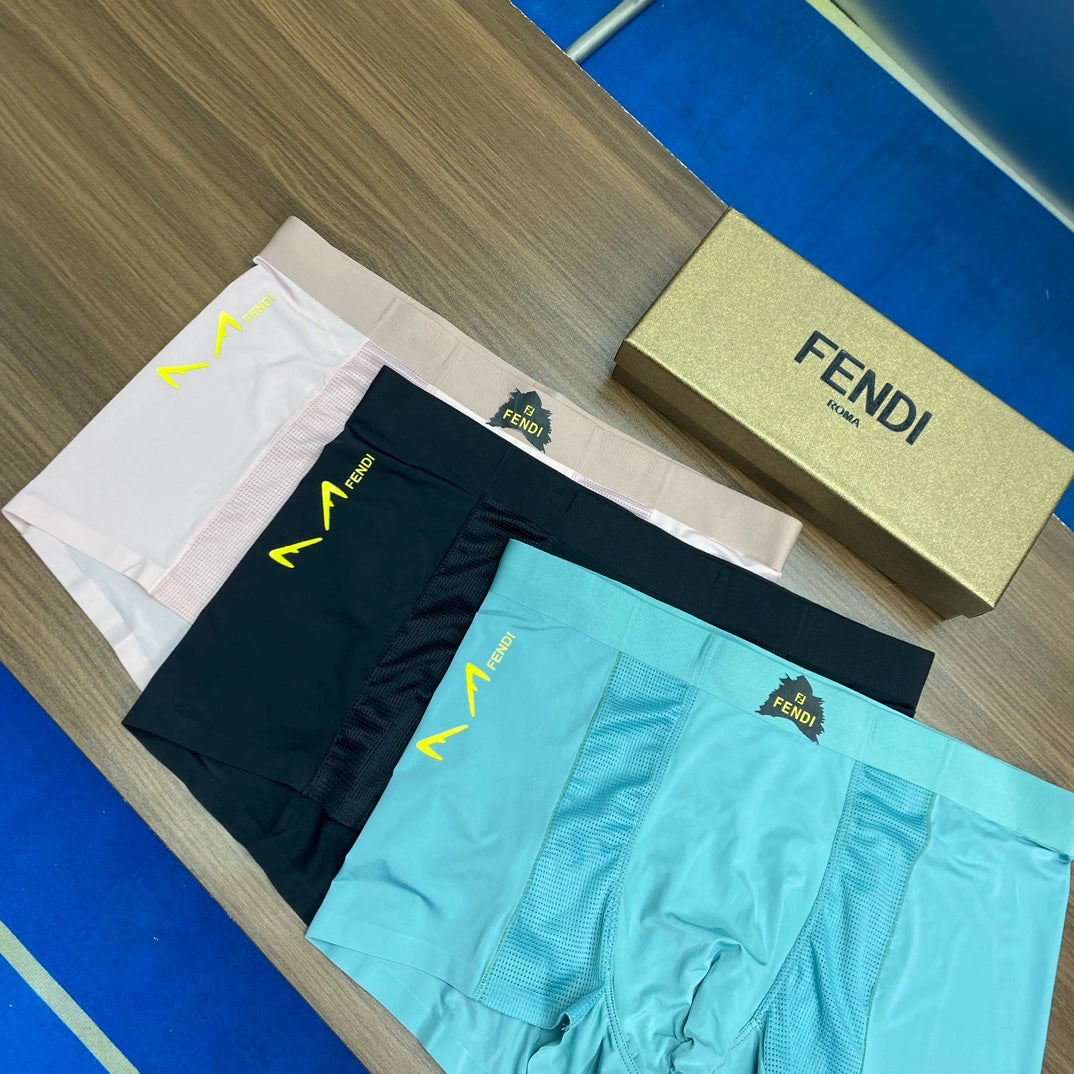 Ice-Silk Men's Boxer Briefs - 3-Piece Box