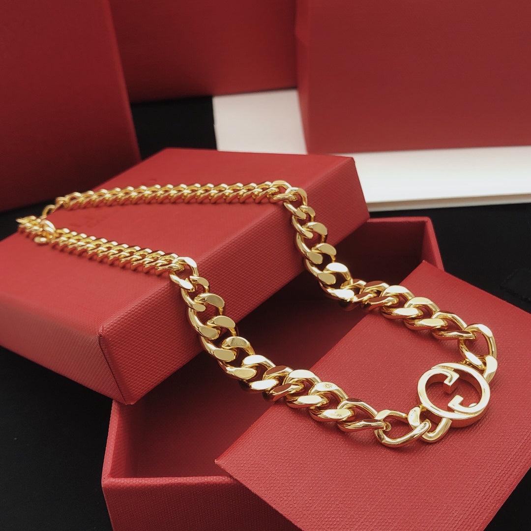 Martin Graham pendant necklace in polished metal-tone – main product view