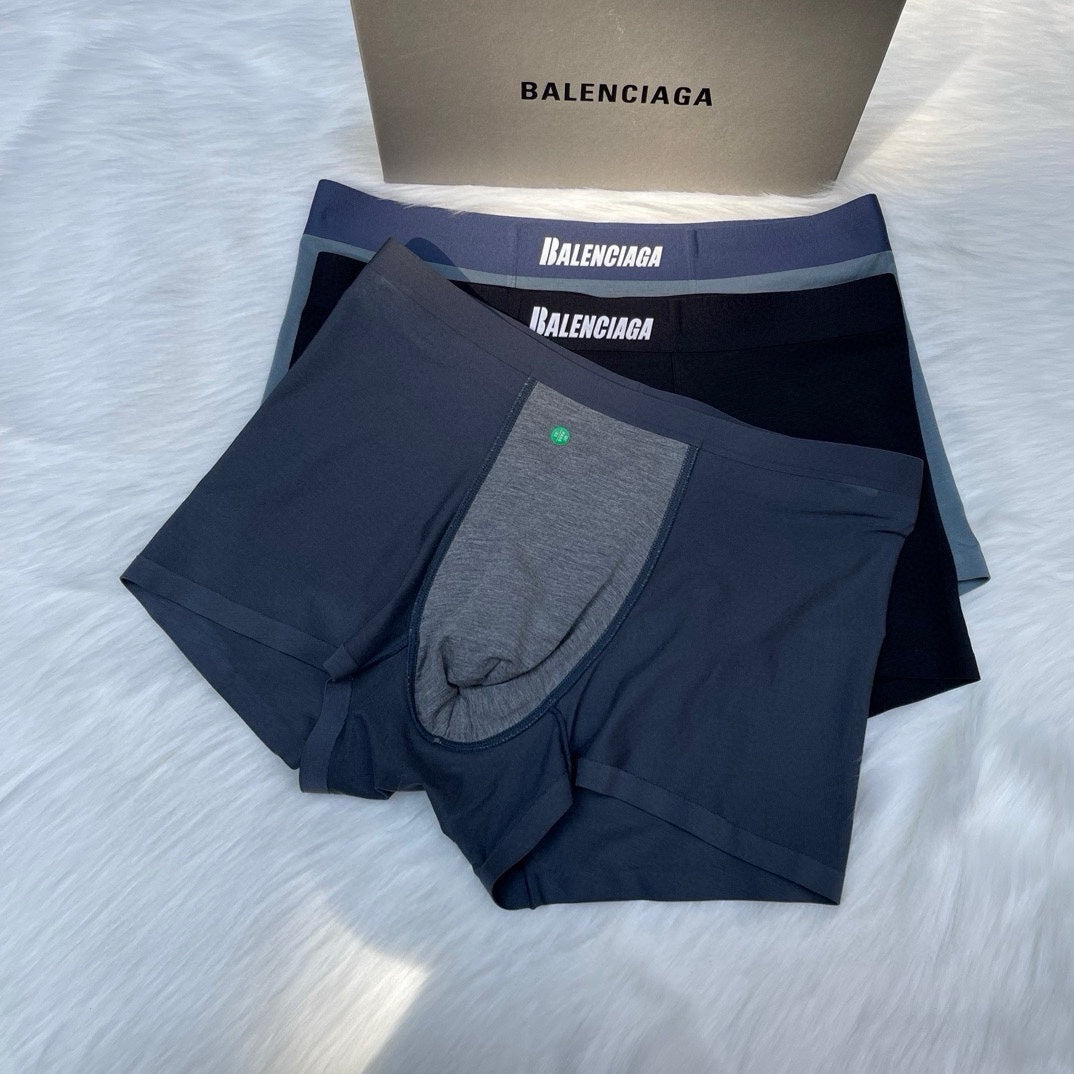 Balenciaga Clean Wordmark Waistbands Men's Boxer Briefs - 3-Piece Box