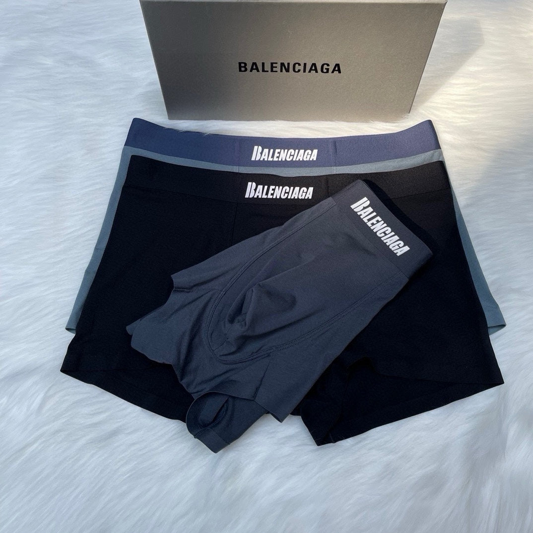 Balenciaga Clean Wordmark Waistbands Men's Boxer Briefs - 3-Piece Box