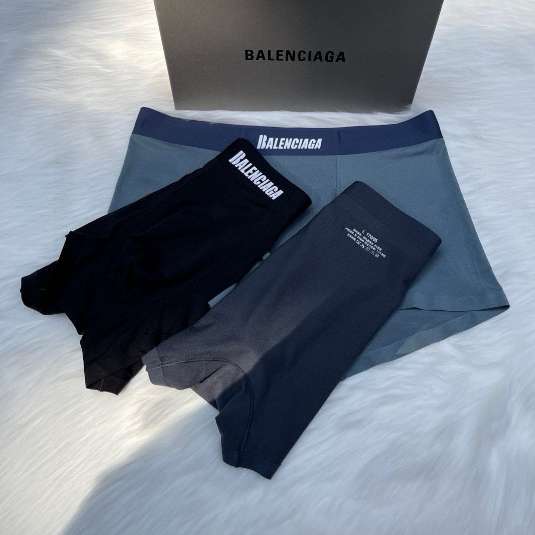 Balenciaga Clean Wordmark Waistbands Men's Boxer Briefs - 3-Piece Box