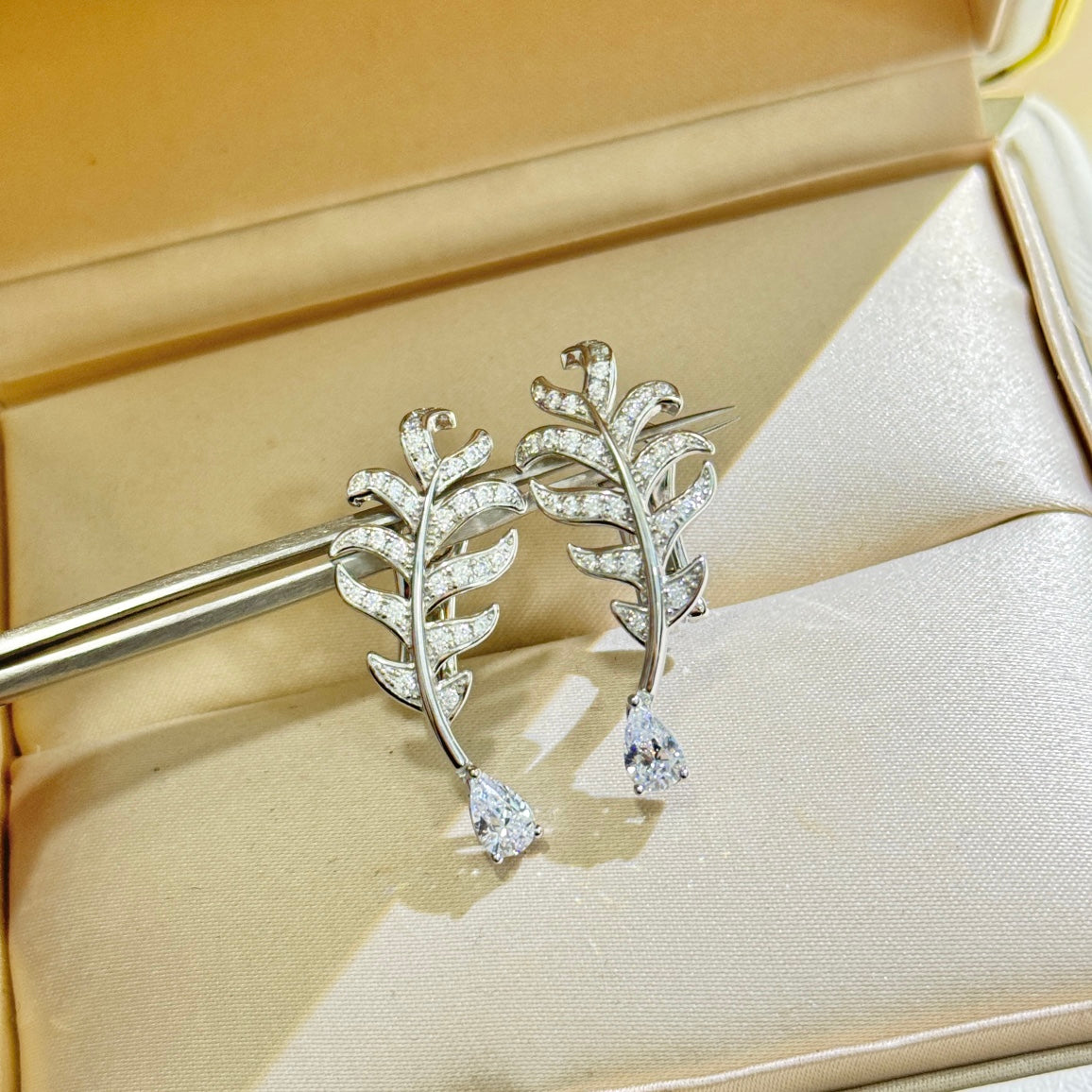 Martin Graham earrings in polished metal-tone – styled product view