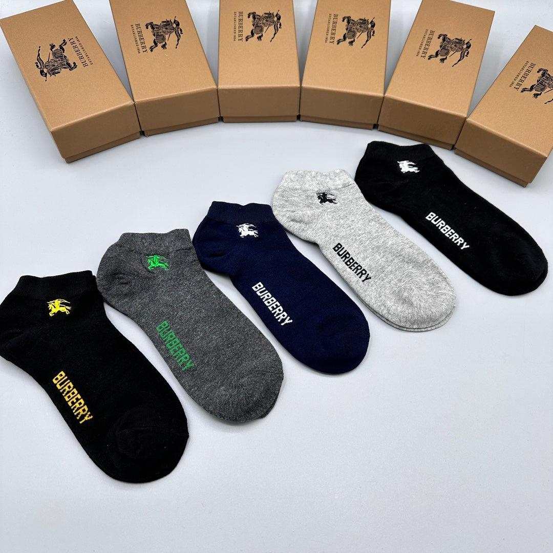 Burberry Small Horse Details Ankle Socks - 5-Pair Set