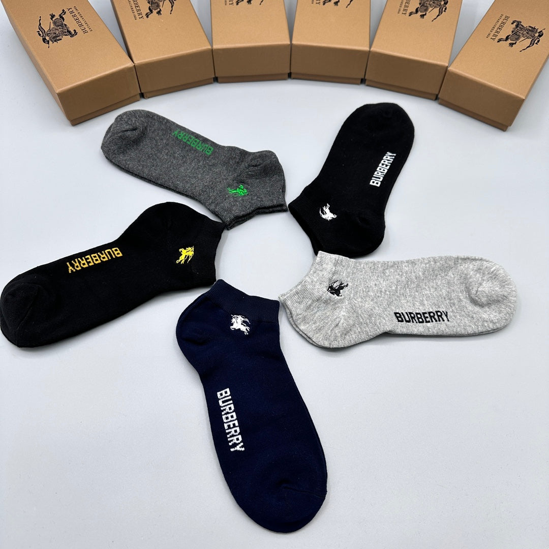 Burberry Small Horse Details Ankle Socks - 5-Pair Set