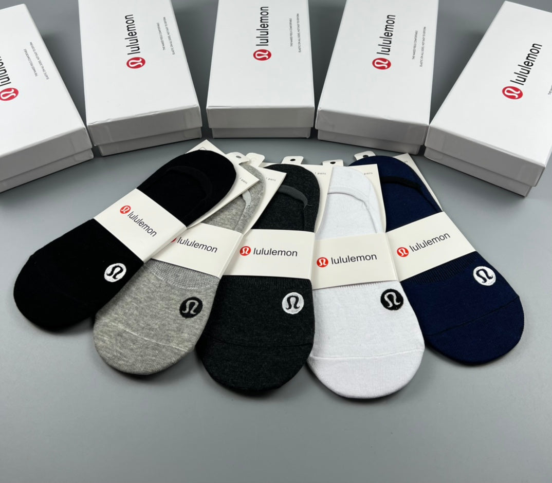 Lululemon Cotton No-Show Socks - 5-Pair Set