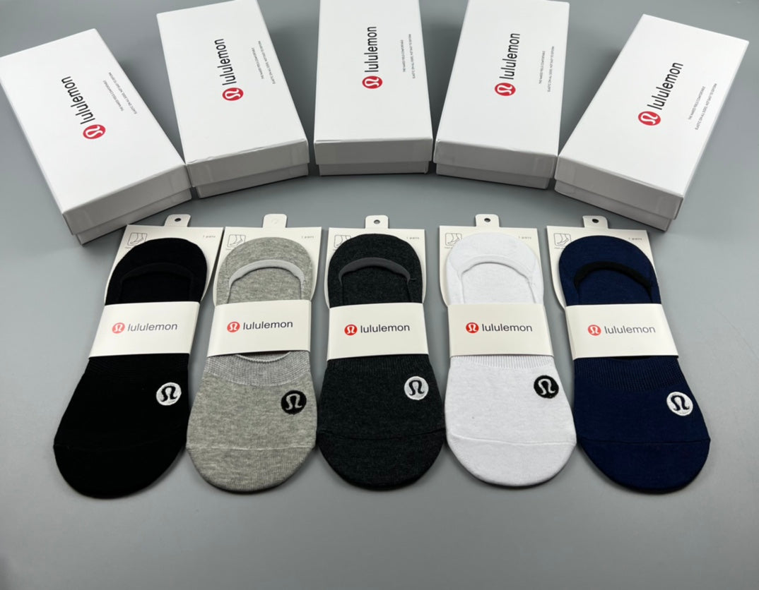 Lululemon Cotton No-Show Socks - 5-Pair Set