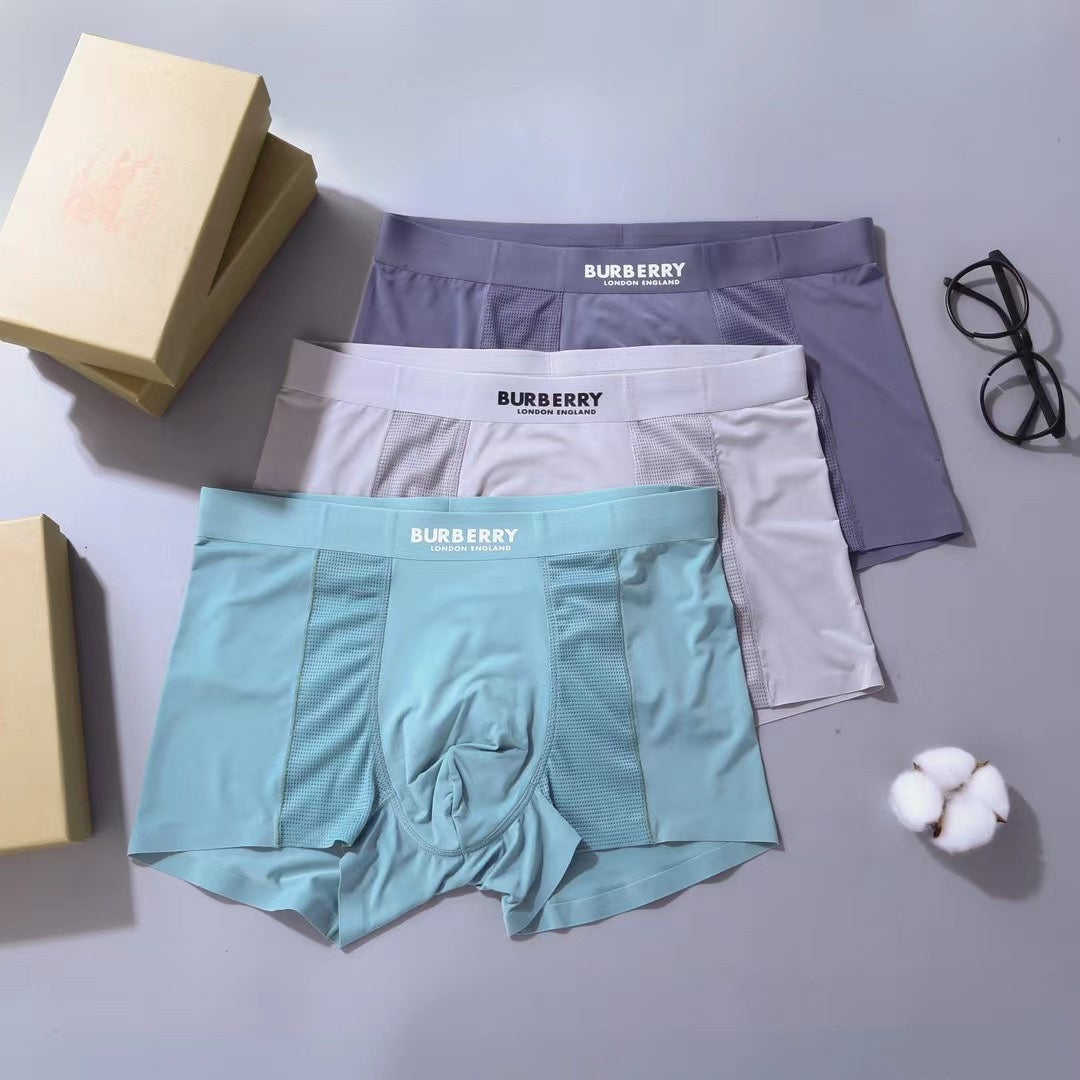 Burberry Ice-Silk Men's Boxer Briefs - 3-Piece Box