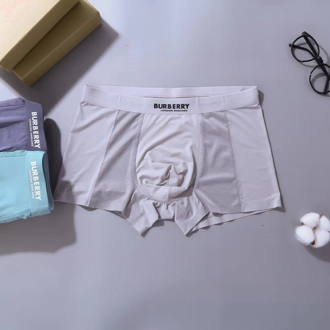 Burberry Clean Wordmark Waistbands Men's Boxer Briefs - 3-Piece Box