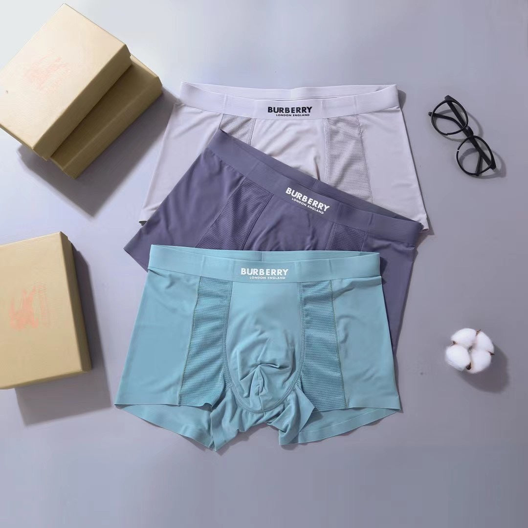 Burberry Ice-Silk Men's Boxer Briefs - 3-Piece Box
