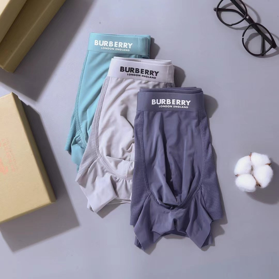 Burberry Ice-Silk Men's Boxer Briefs - 3-Piece Box