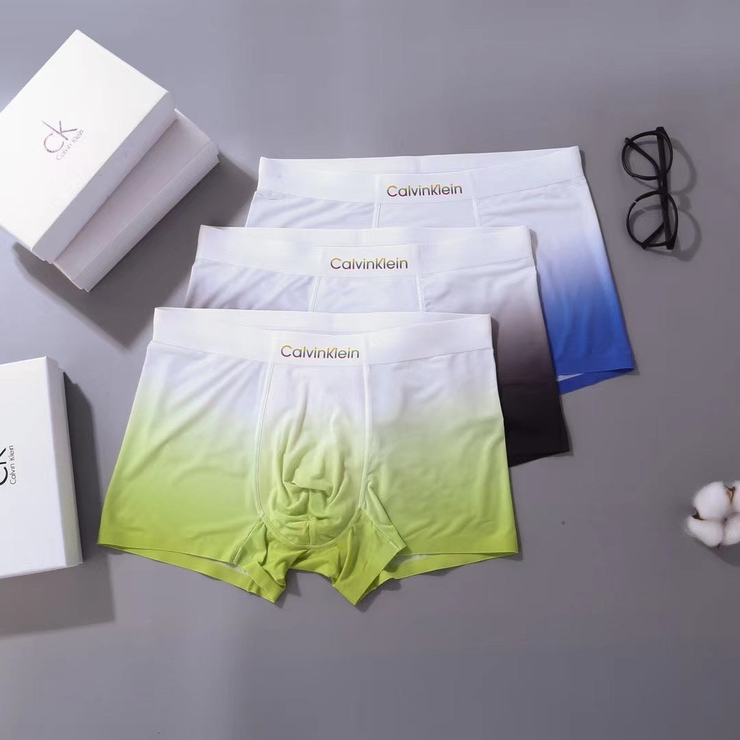 Calvin Klein Visible Colour, Waistband And Emblem Details Men's Boxer Briefs - 3-Piece Box