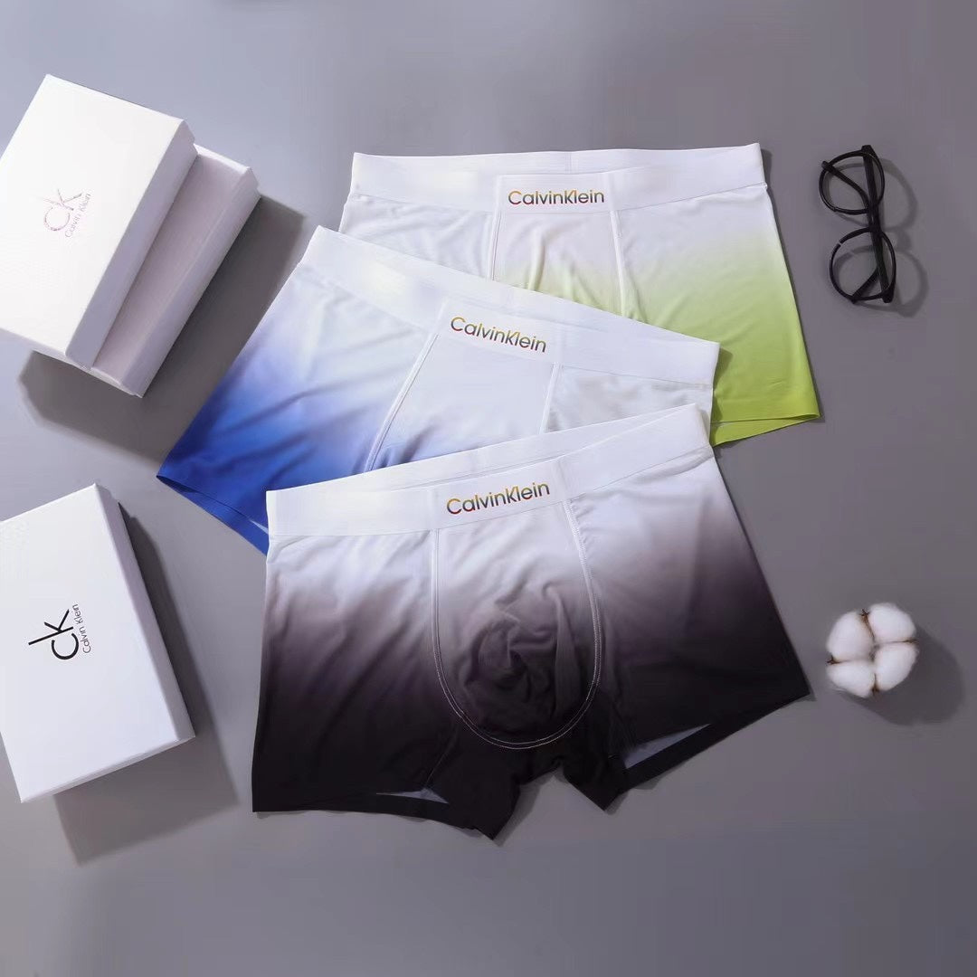 Calvin Klein Visible Colour, Waistband And Emblem Details Men's Boxer Briefs - 3-Piece Box