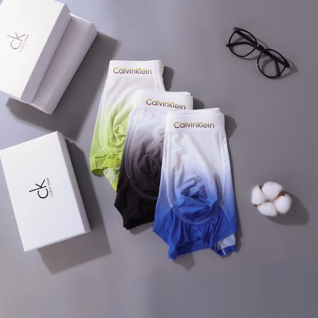 Calvin Klein Visible Colour, Waistband And Emblem Details Men's Boxer Briefs - 3-Piece Box