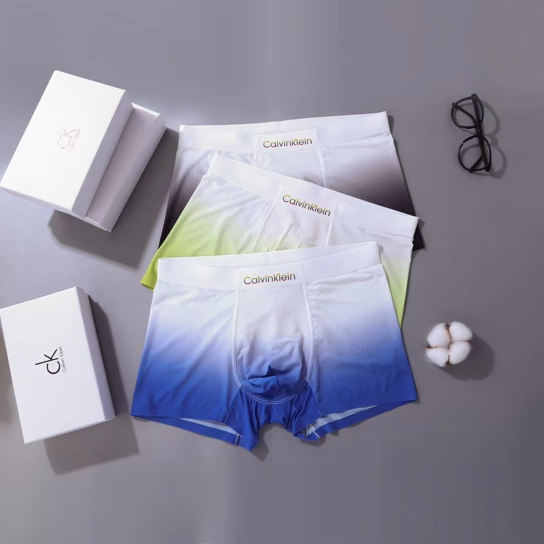 Calvin Klein Visible Colour, Waistband And Emblem Details Men's Boxer Briefs - 3-Piece Box