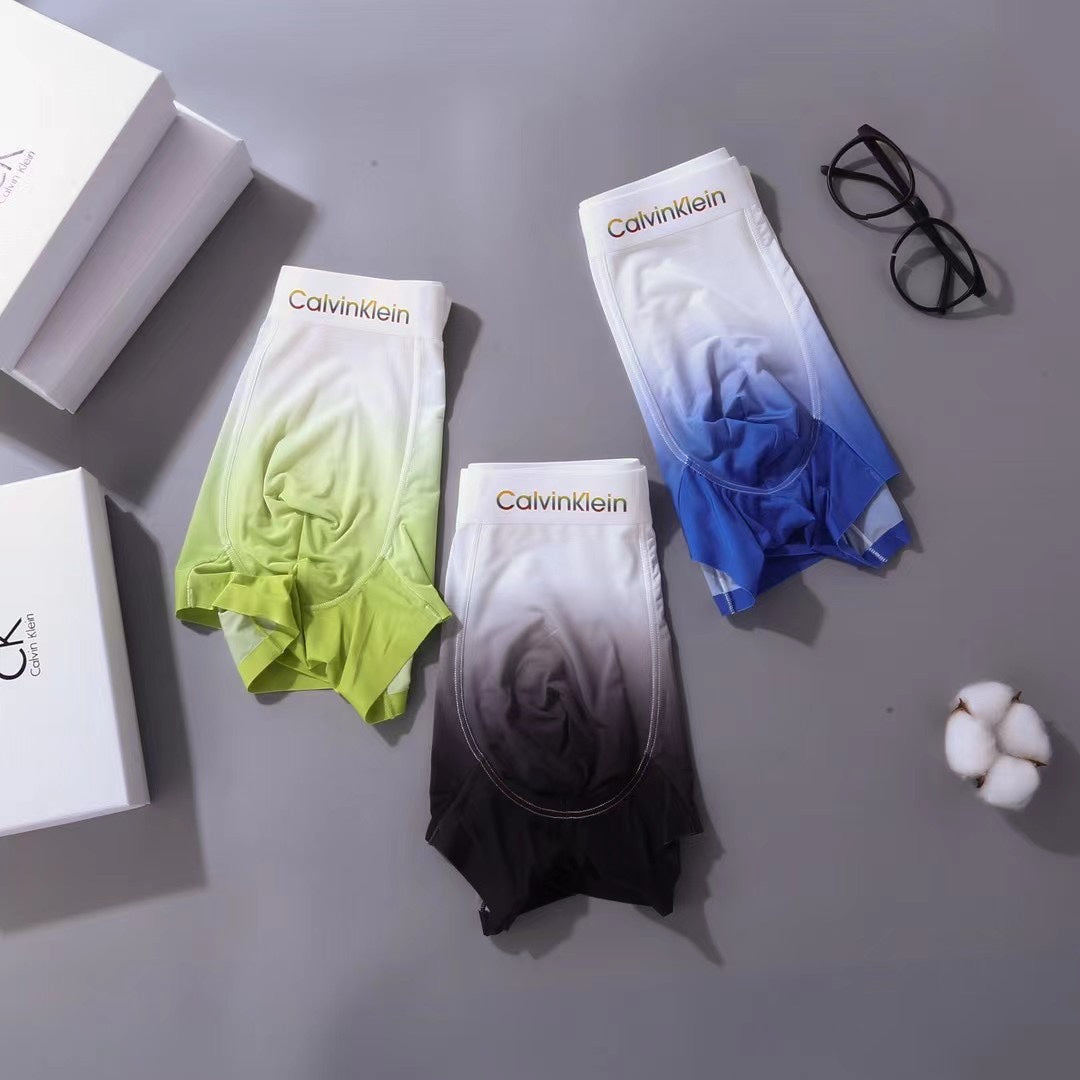 Calvin Klein Visible Colour, Waistband And Emblem Details Men's Boxer Briefs - 3-Piece Box