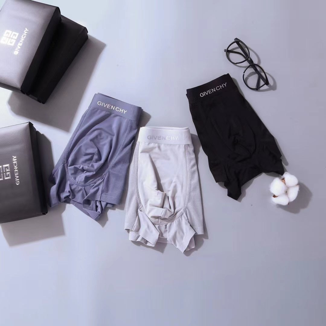 Givenchy Visible Colour, Waistband And Emblem Details Men's Boxer Briefs - 3-Piece Box