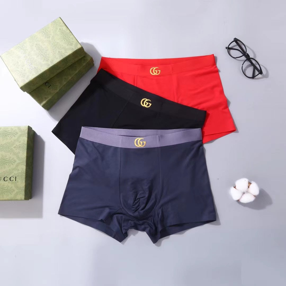 Gucci Small Emblem Details Men's Boxer Briefs - 3-Piece Box