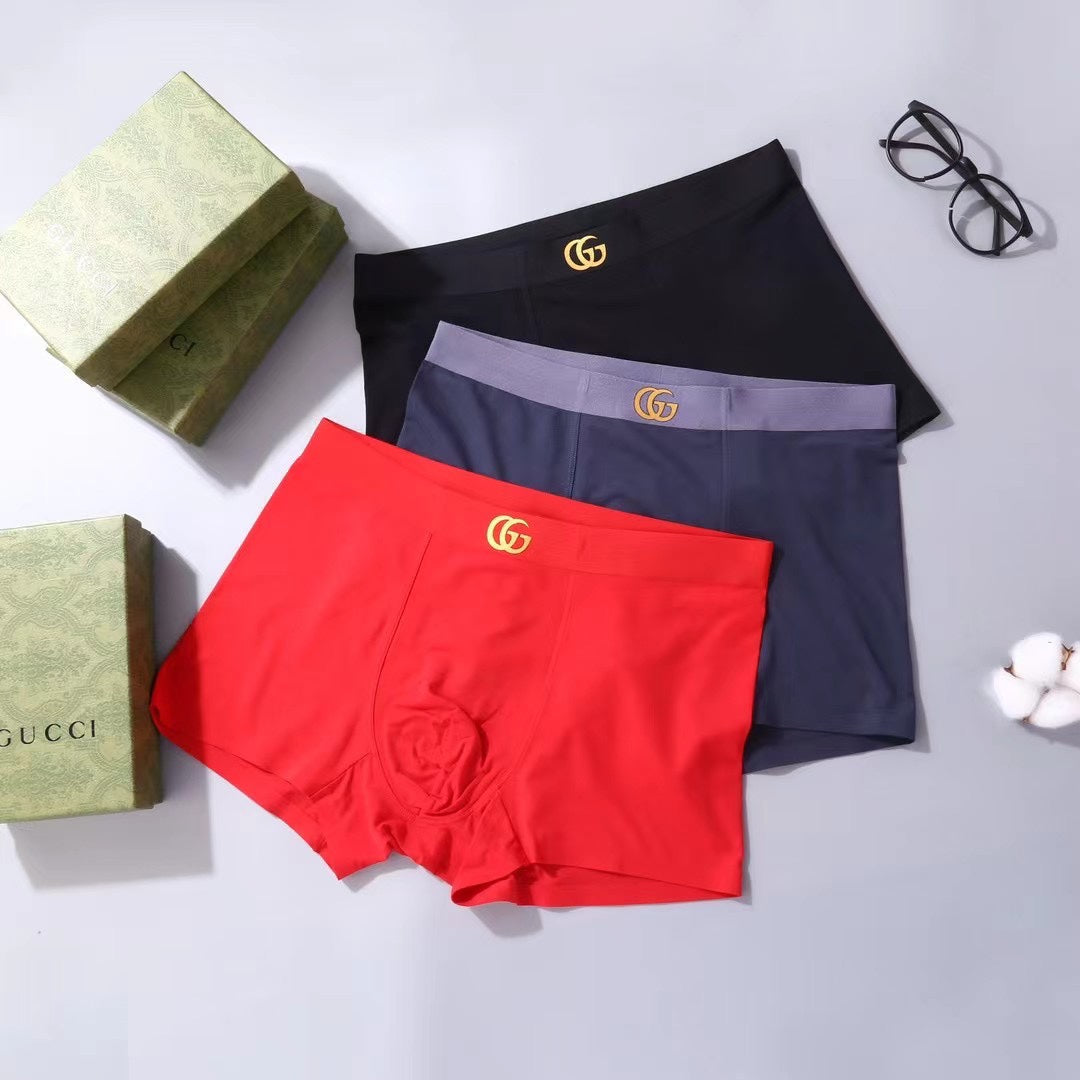 Gucci Small Emblem Details Men's Boxer Briefs - 3-Piece Box