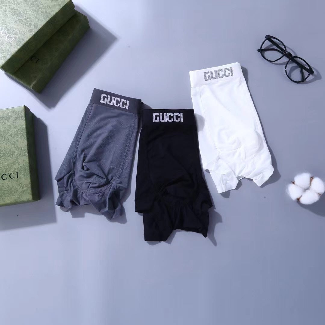 Gucci Tonal Logo Waistbands Men's Boxer Briefs - 3-Piece Box
