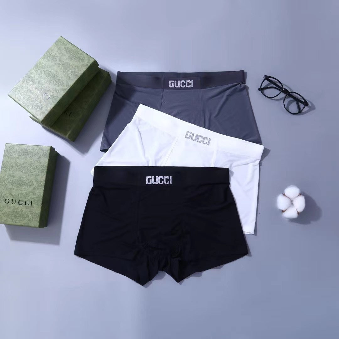 Gucci Tonal Logo Waistbands Men's Boxer Briefs - 3-Piece Box