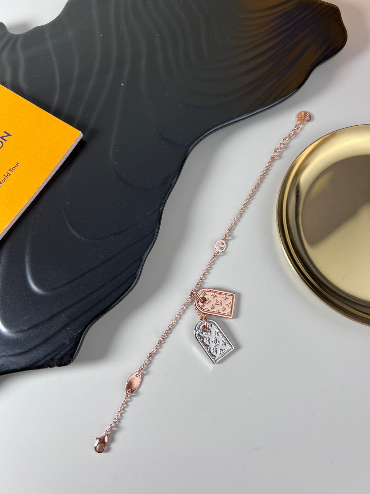 Martin Graham bracelet in polished metal-tone – front product view