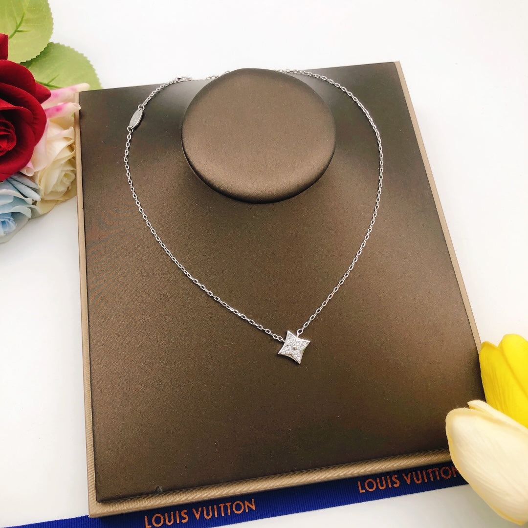 Martin Graham pendant necklace in polished metal-tone – styled product view