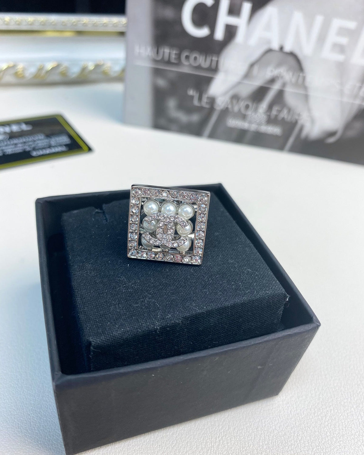 Martin Graham ring in polished metal-tone – styled product view